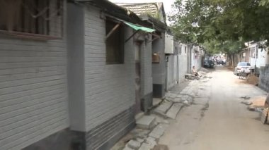 Çin trafik ve mağaza cephede ile mahallede