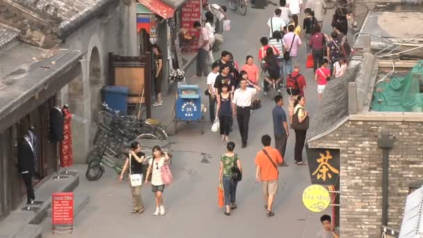 Barrio de Beijing desde un ángulo alto — Vídeo de stock