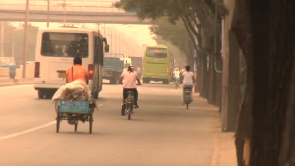 Straße in Peking — Stockvideo