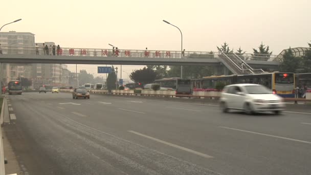 Straße in Peking — Stockvideo