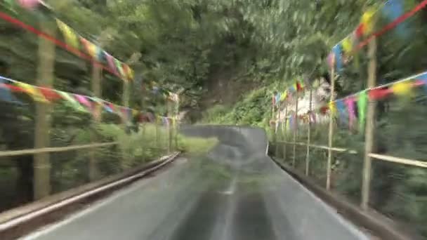 Bobsled Ride From Great Wall of China — Stock Video