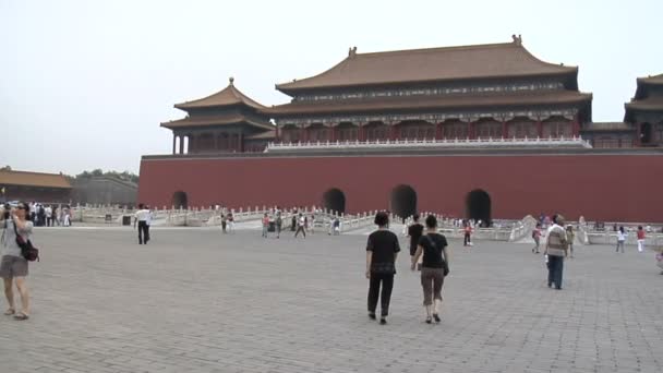 Forbidden City Grounds in Beijing, China — Stock Video