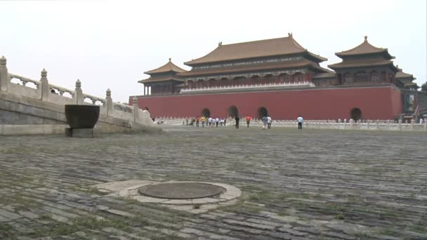 Skäl som förbjudna staden i Peking, Kina — Stockvideo