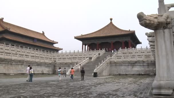 Gronden van de verboden stad in Peking, China — Stockvideo