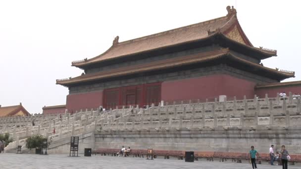 Forbidden City Grounds in Beijing, China — Stock Video