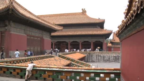 Forbidden City Grounds in Beijing, China — Stock Video