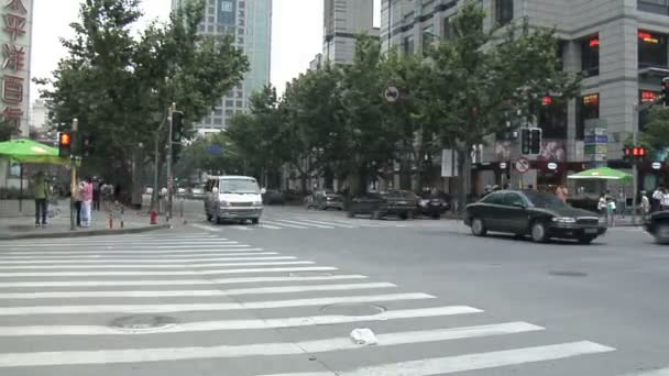 Shanghai città vita in centro — Video Stock