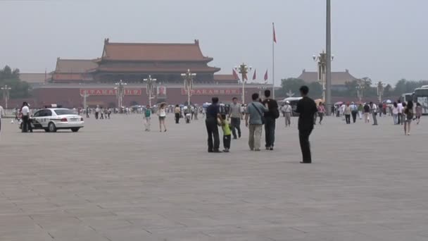 Platz des Himmlischen Friedens in Peking China — Stockvideo