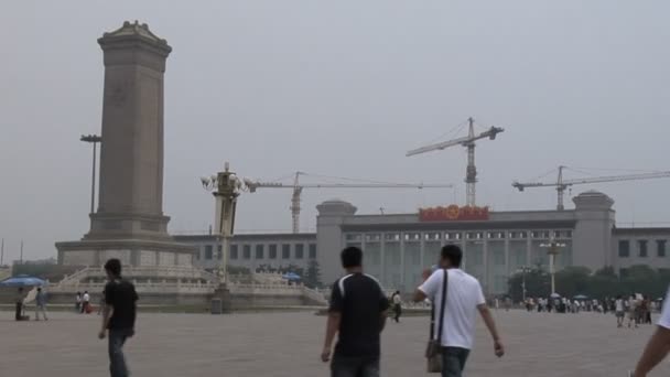 Plaza de Tiananmen en Beijing China — Vídeo de stock