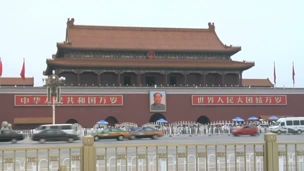 Beijing Çin'deki Tiananmen Meydanı — Stok video