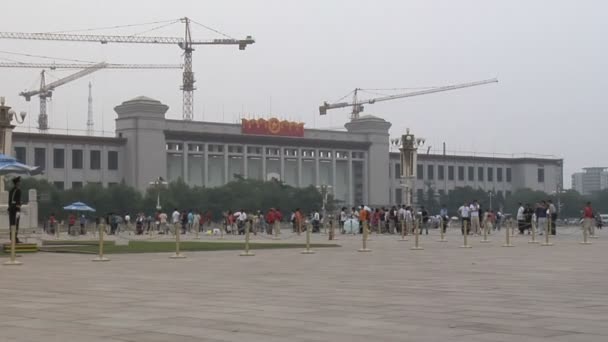 Площадь Тяньаньмэнь в Пекине — стоковое видео
