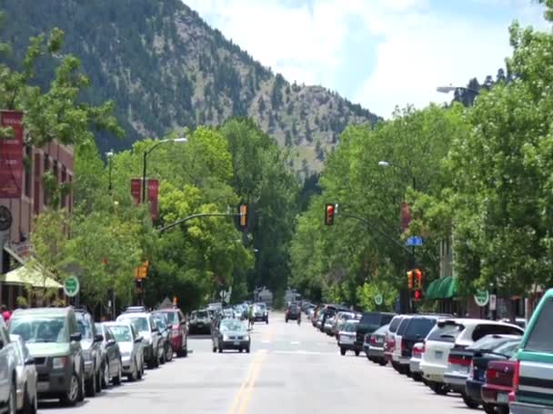 Boulder Colorado Perle Straße Einkaufszentrum — Stockvideo