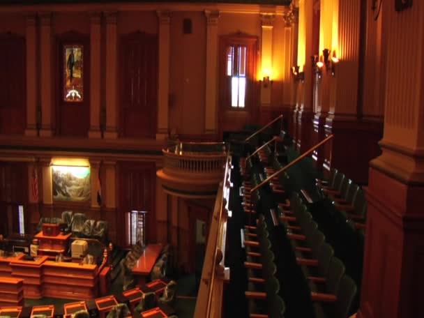 Colorado State Capitol Chambers — Stock Video