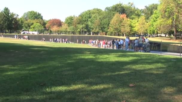 Vietnam Veterans Memorial w Waszyngtonie — Wideo stockowe