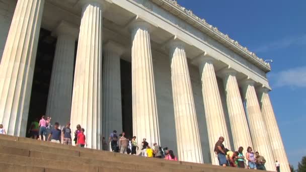 Lincoln minnesmärke i Washington DC — Stockvideo