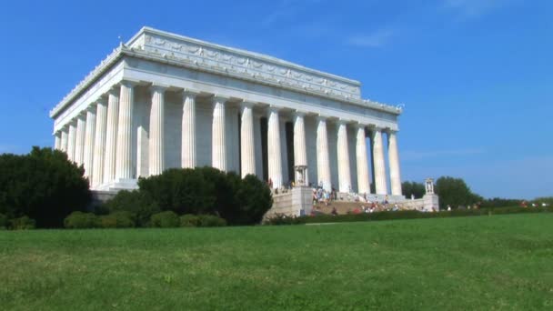 Lincoln memorial em Washington DC — Vídeo de Stock