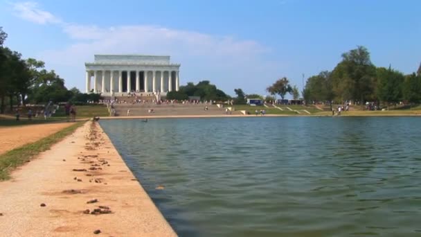 Lincoln Memorial und National Mall in Washginton DC Stock-Filmmaterial