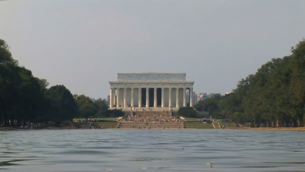 Lincoln minnesmärke i Washington DC — Stockvideo