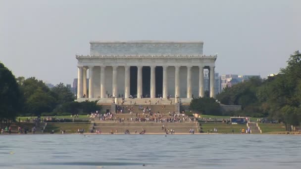 Lincoln emlékmű Washington DC-ben — Stock videók