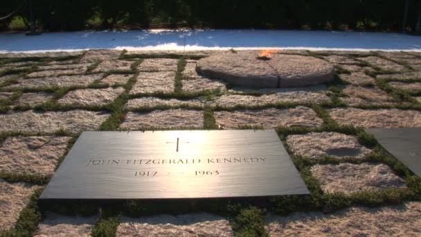 John F Kennedy Grave Site — Stock Video