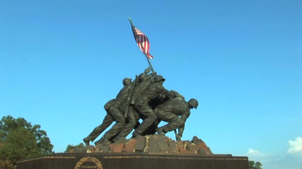 Kriegerdenkmal des US Marine Corps — Stockvideo