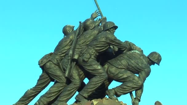 Kriegerdenkmal des US Marine Corps — Stockvideo