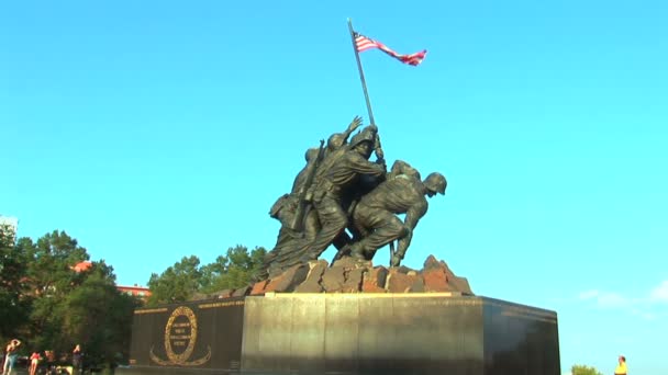 Kriegerdenkmal des US Marine Corps — Stockvideo