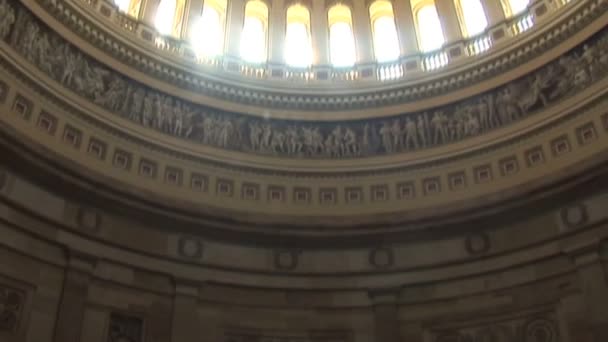 Verenigde Staten Capitol gebouw koepel interieur in Washington Dc — Stockvideo