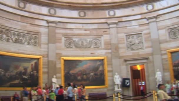 Verenigde Staten Capitol gebouw koepel interieur in Washington Dc — Stockvideo