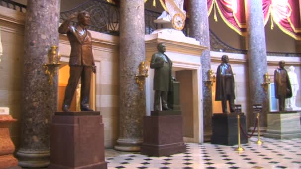 Interior de la cúpula del edificio del Capitolio de Estados Unidos en Washington DC — Vídeo de stock