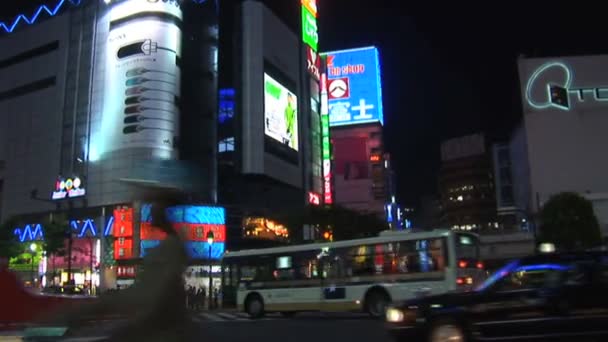 Cidade de Tóquio Vida à noite — Vídeo de Stock