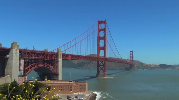 Golden Gate Bridge i San Francisco — Stockvideo