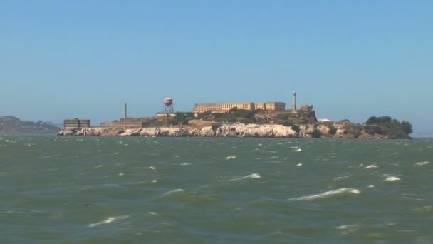 Isola di Alcatraz nella baia di San Francisco — Video Stock