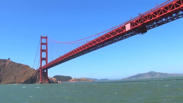 Мост Золотые ворота в Сан-Франциско — стоковое видео