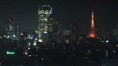 Şehir Merkezi Tokyo manzarası, gece