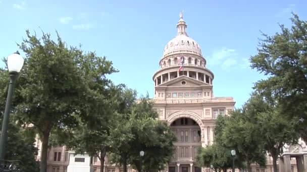 Texas state capitol außen — Stockvideo