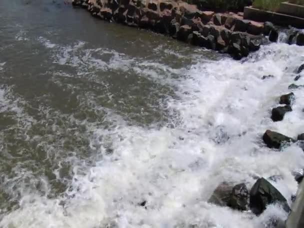 Platt rivier in de buurt van Downtown Denver Colorado — Stockvideo