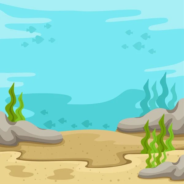 Ilustrador de fondo bajo el agua en el mar dos — Vector de stock