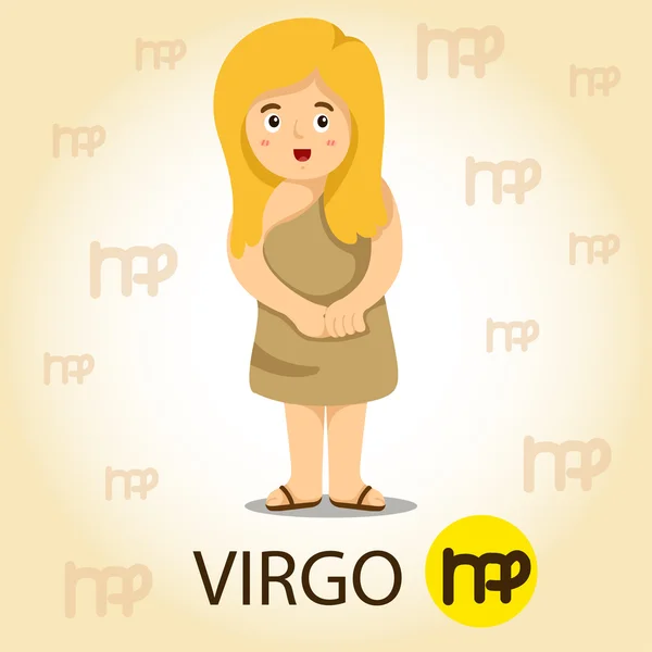 Illustrateur du Zodiaque avec virgo — Image vectorielle