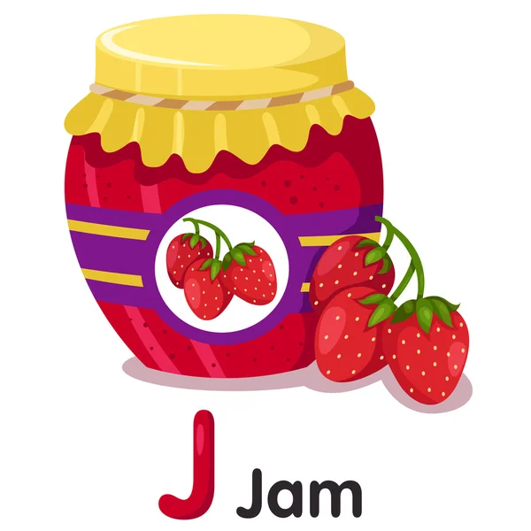 Illustrator of strawberry jam — Stock Vector