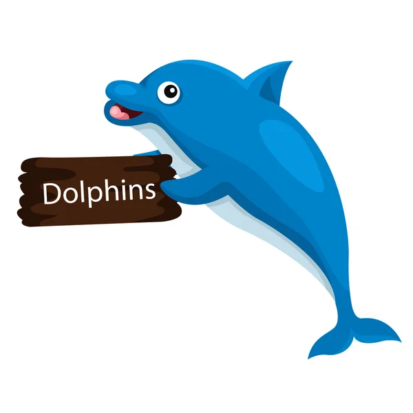 Illustrator des Delfins — Stockvektor