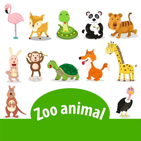 Illustrator of zoo animal — Stok Vektör