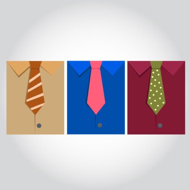Elbise gömlek kravat ile Illustrator.