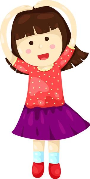 Illustrator of cute girl — Stock Vector