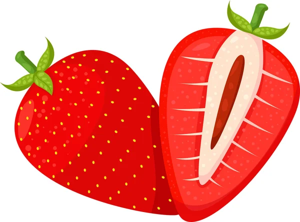 Illustratore di frutta alla fragola — Vettoriale Stock