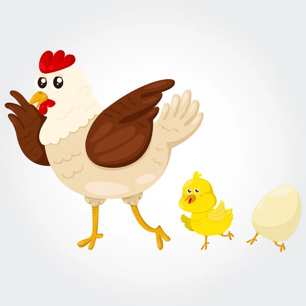 Illustrateur du cycle du poulet — Image vectorielle