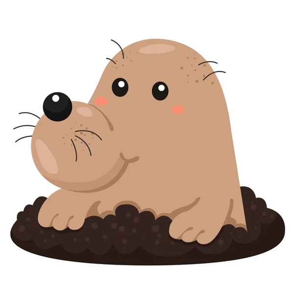 Ilustrador de dibujos animados Mole — Vector de stock