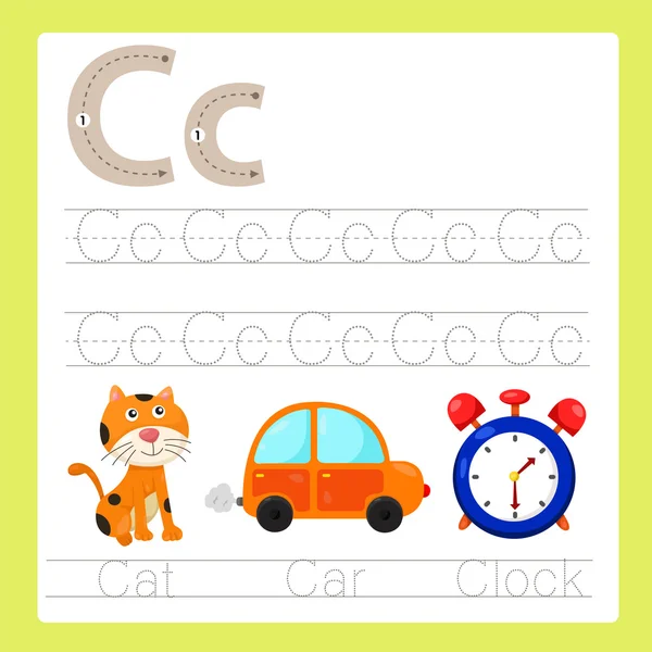 C resmi egzersiz A'dan Z'ye karikatür kelime