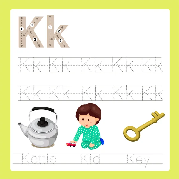 K gösterimi egzersiz A'dan Z'ye karikatür kelime