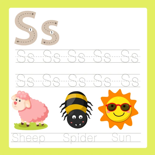 Illustrator s egzersiz A'dan Z'ye karikatür kelime